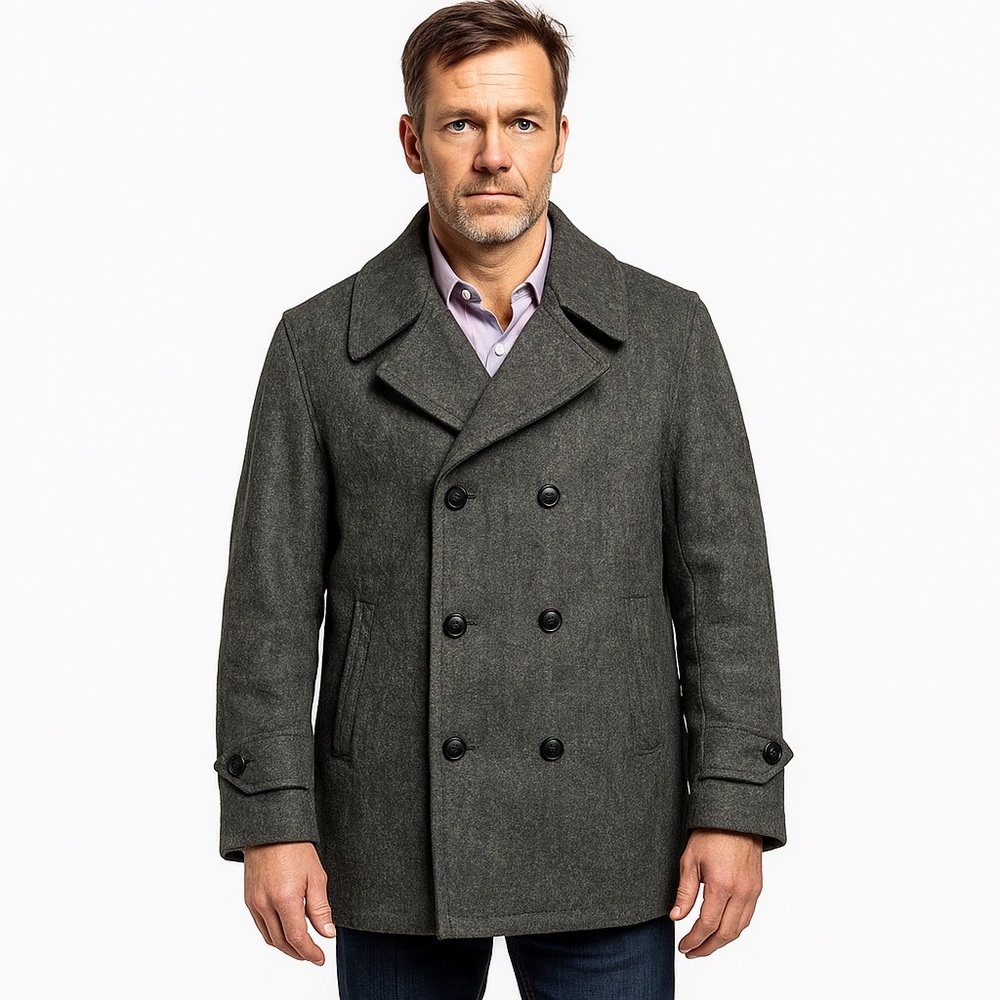 VINTAGE EDDIE BAUER Wool Coat Gray 44/XL